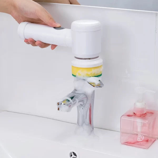 Scrubmax - Compacte draadloze schrobber met opzetkoppen