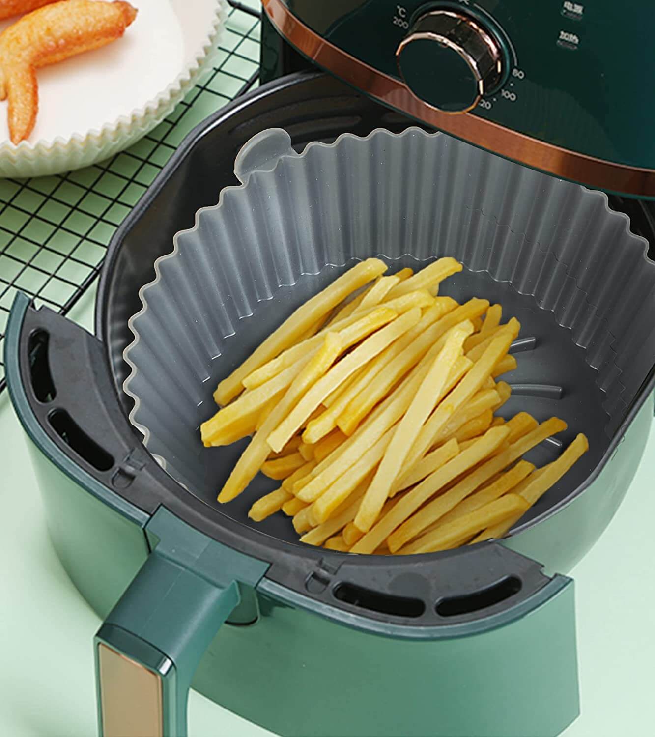 GreenFry - Hitte bestendige herbruikbare siliconen airfryer bakmand