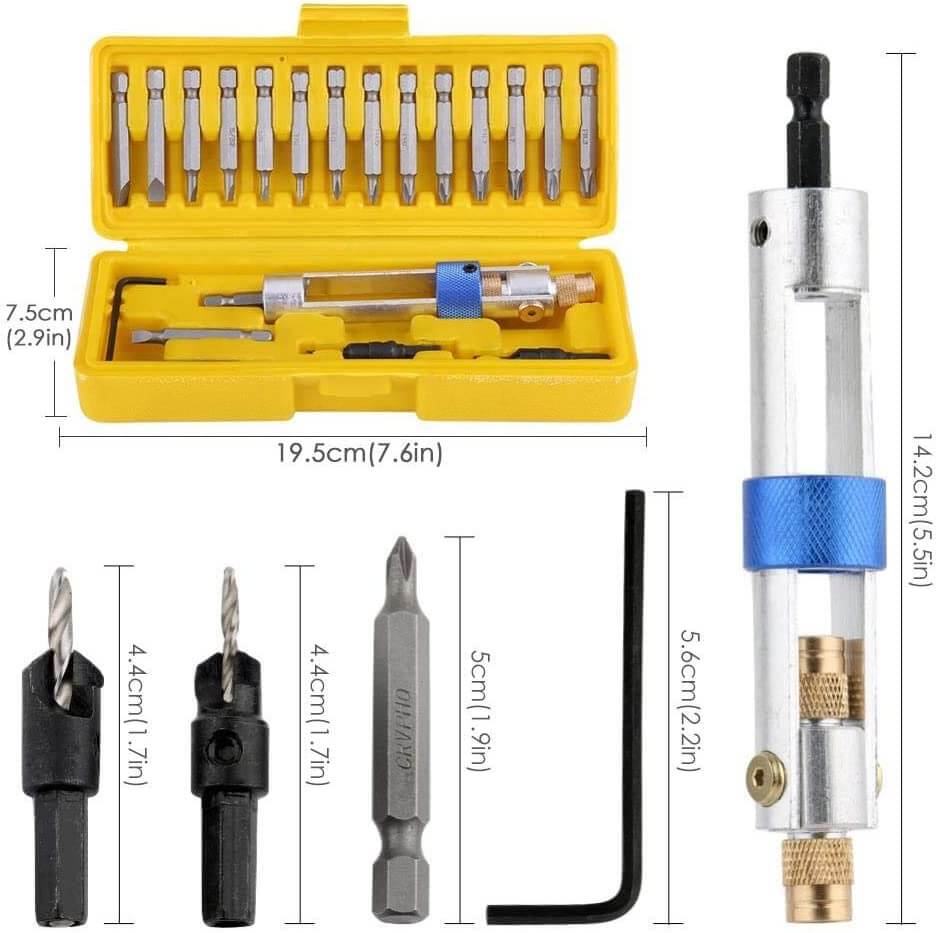 FlippDrill set - draaibare kop voor nauwkeurig boren