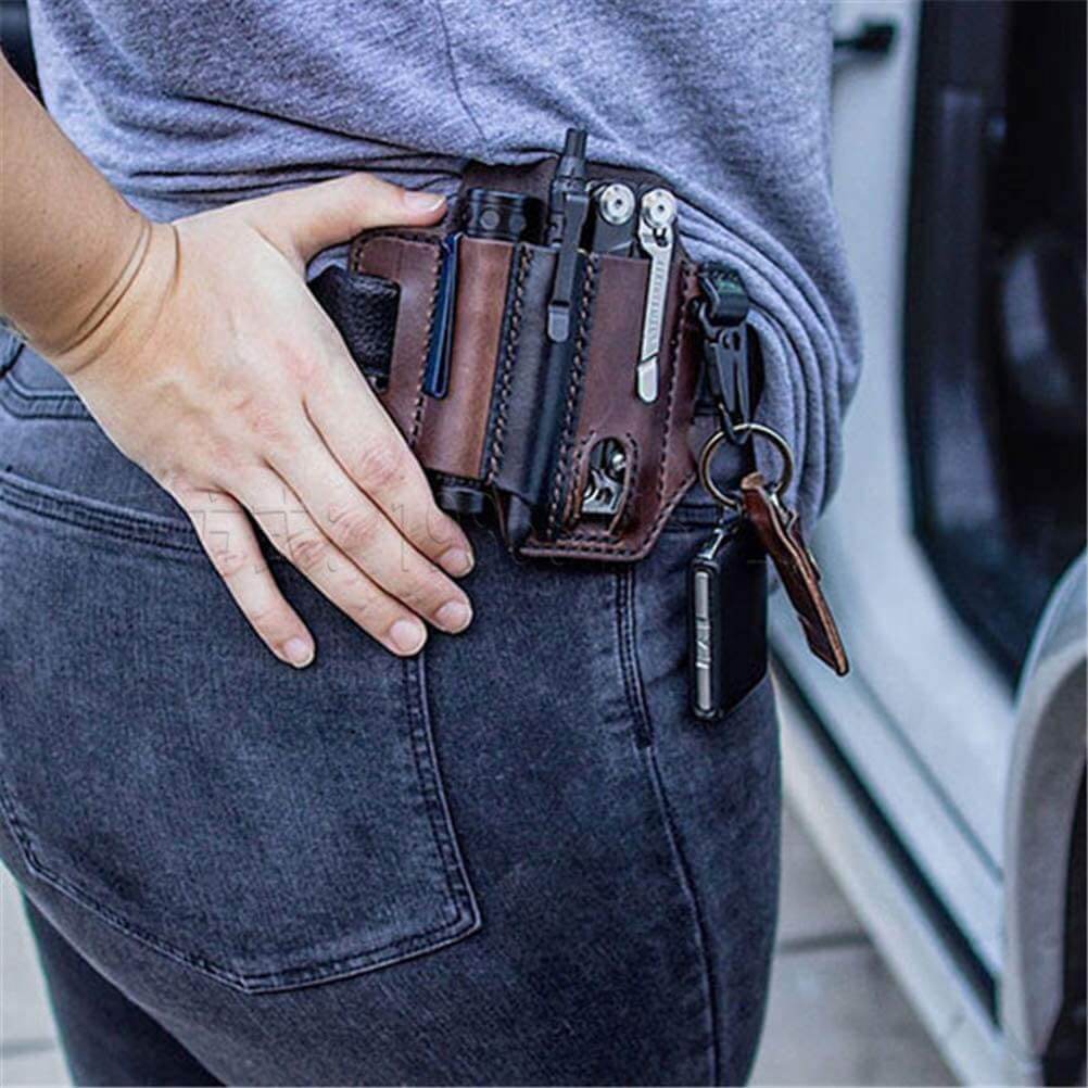 Lederen Multitool Riem Organizer
