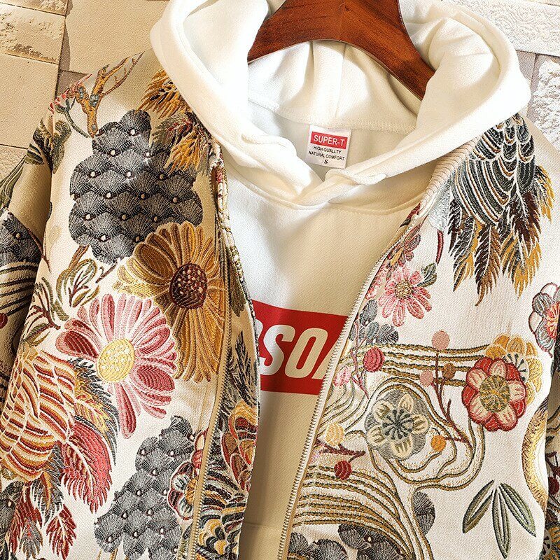 Traditionele Japanse borduurprint Jas