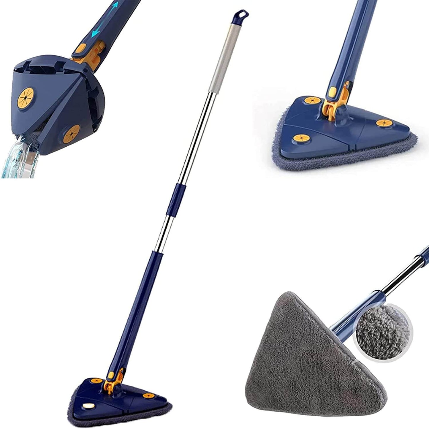 TriangleMop - 360° Draaibare Verstelbare Schoonmaakmop