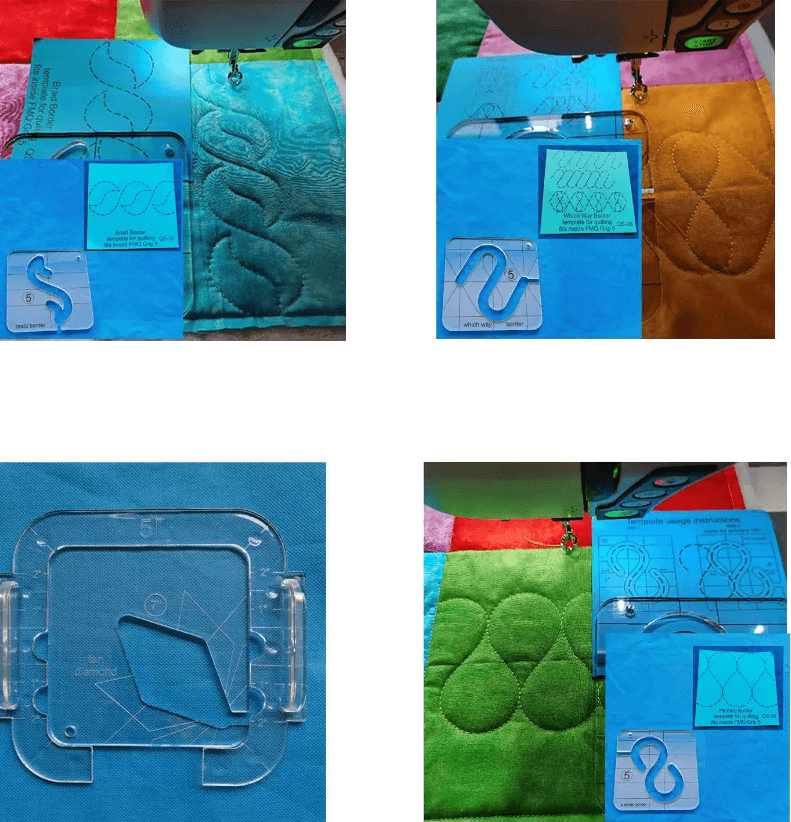 Free-Motion Quilting Sjabloon Liniaal set (11stks)