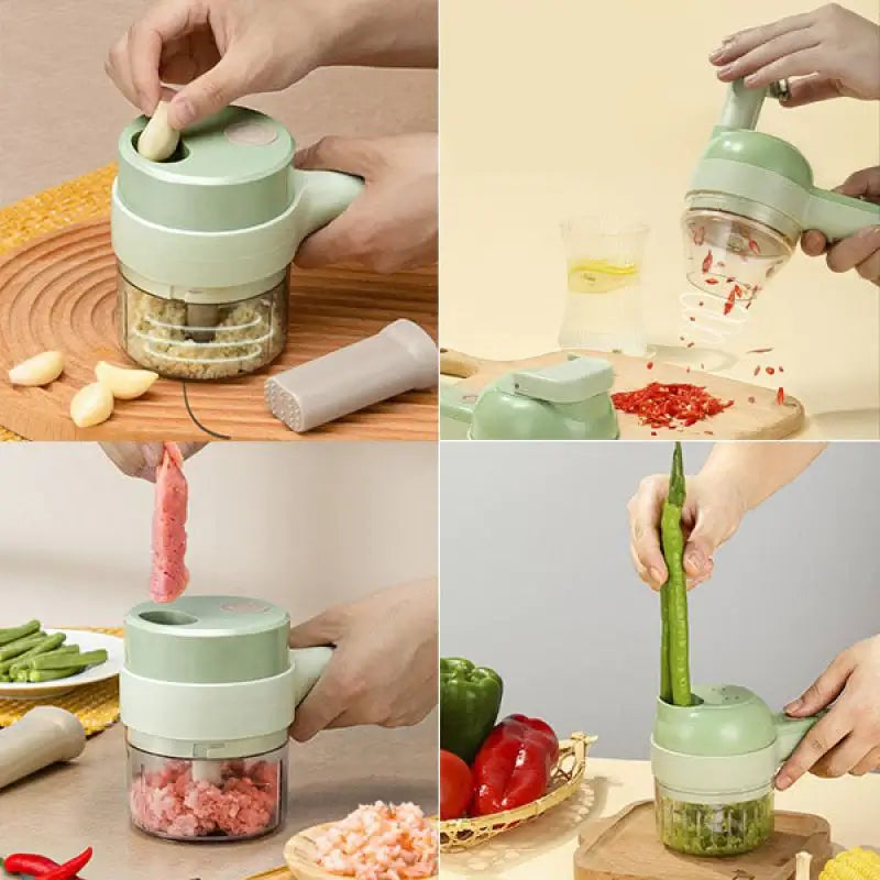 TurboSLice - 4 in1 Elektrische Groentesnijder Set