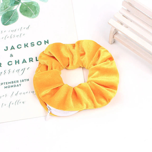 SecretZip - Fluwelen Rits Scrunchies