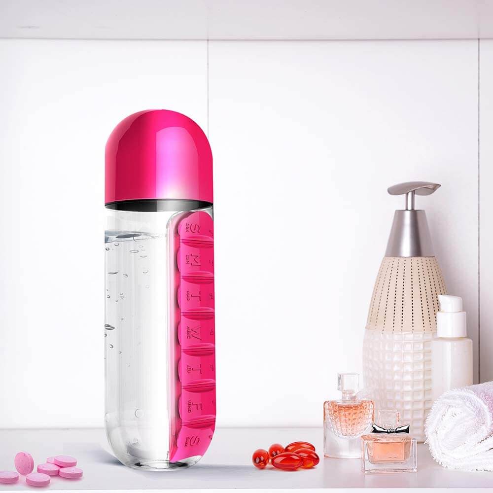 HealthBottle - 2 In 1 Pillendoos Waterfles