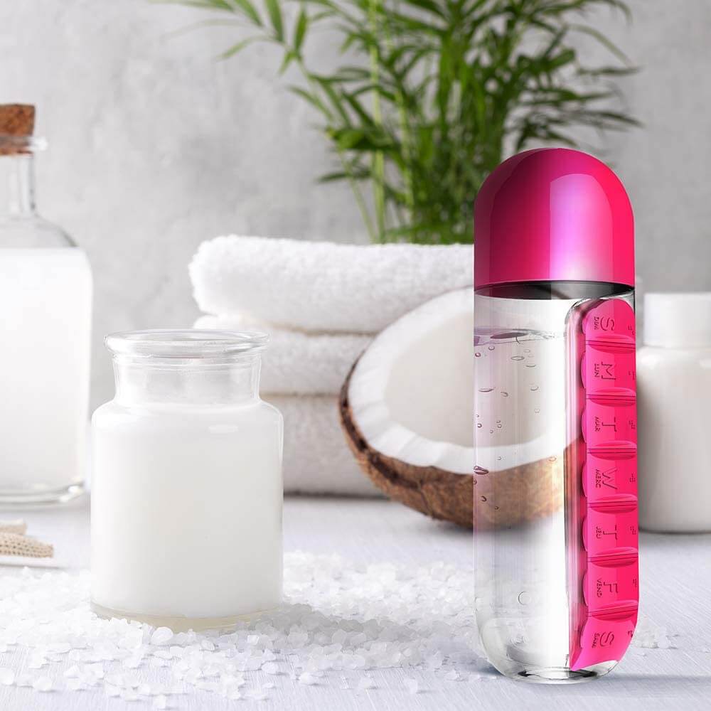 HealthBottle - 2 In 1 Pillendoos Waterfles