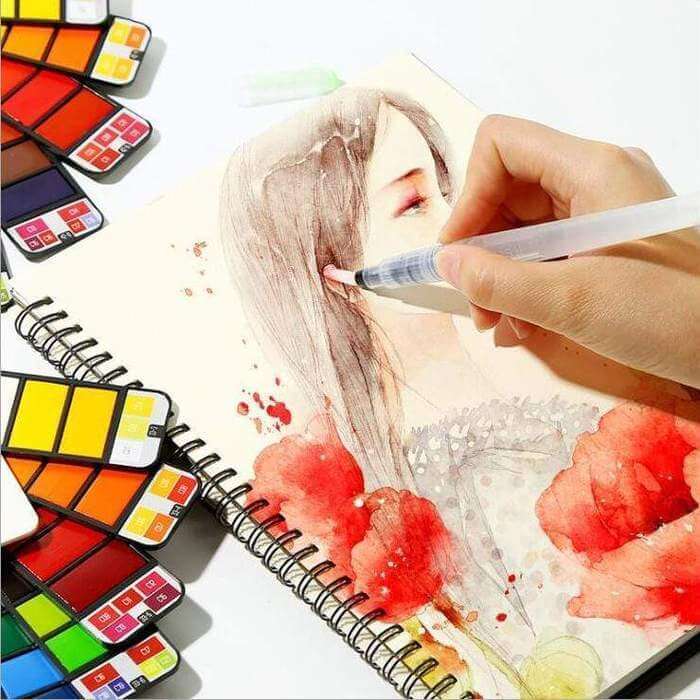 Inklapbare Aquarelverfset