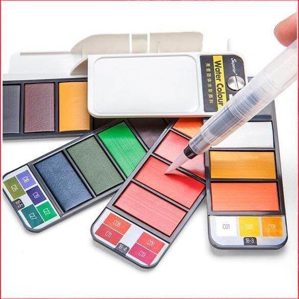 Inklapbare Aquarelverfset