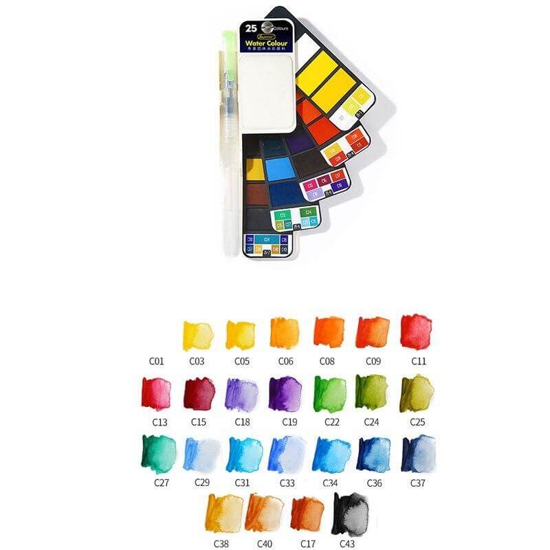 Inklapbare Aquarelverfset