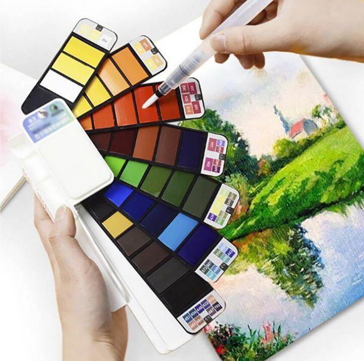 Inklapbare Aquarelverfset