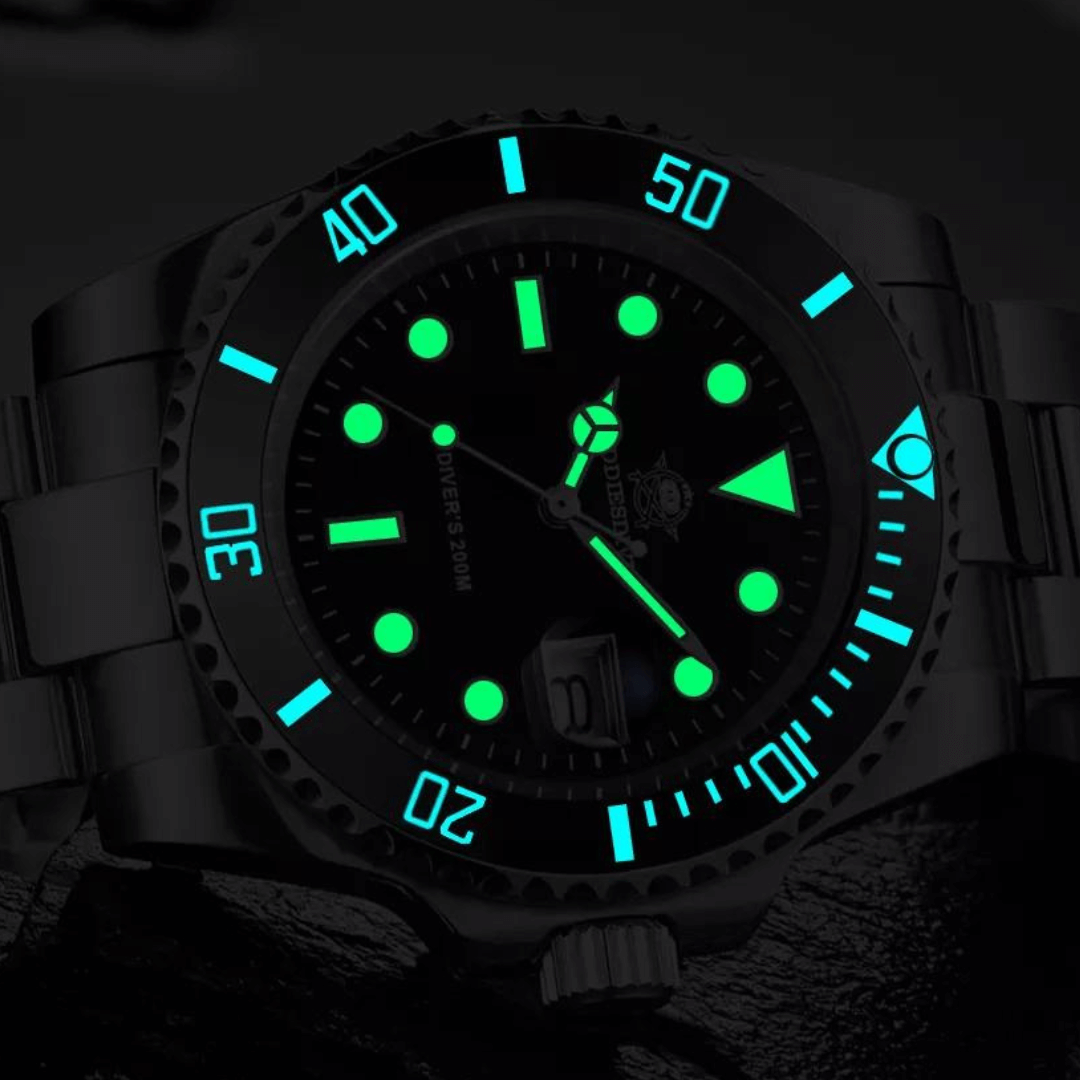 Heren Waterdicht Luminous Horloge - Elegantie in het duister.