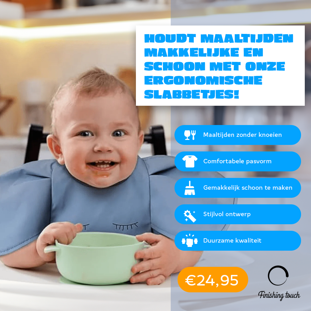 Ergonomische baby Slabbetjes met vangbakje