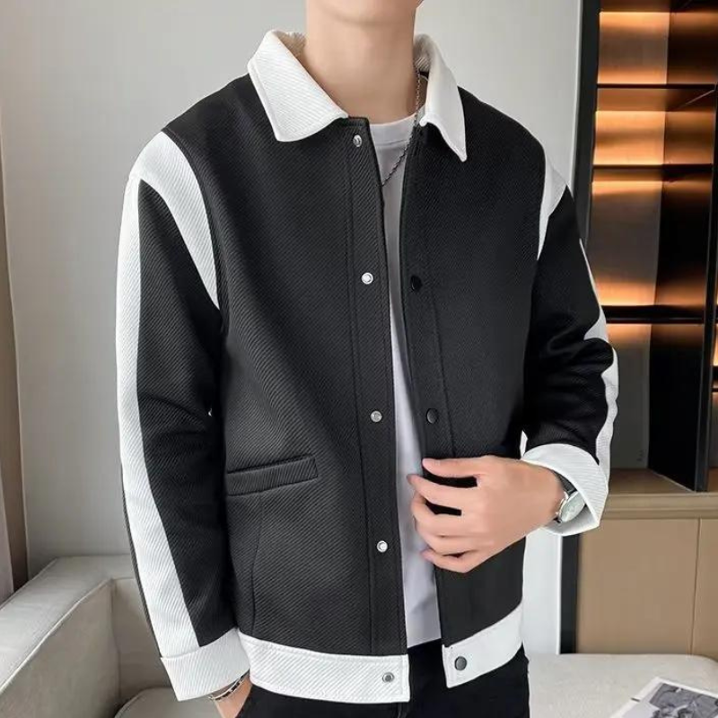 Stylish patchwork jacket for men