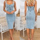 Mouwloze Bodycon Denim Jurk