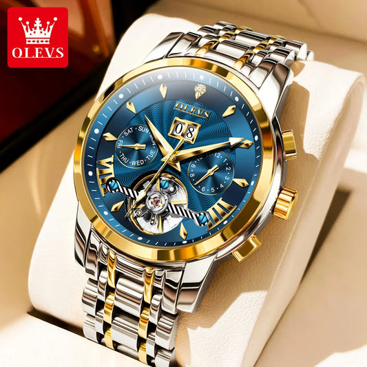 Automatische Mechanische Herenhorloge met Luminous Functie en Waterdicht Ontwerp - Elegant Staal Design 0