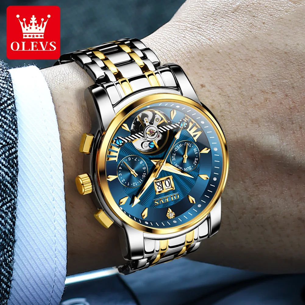 Automatische Mechanische Herenhorloge met Luminous Functie en Waterdicht Ontwerp - Elegant Staal Design 2