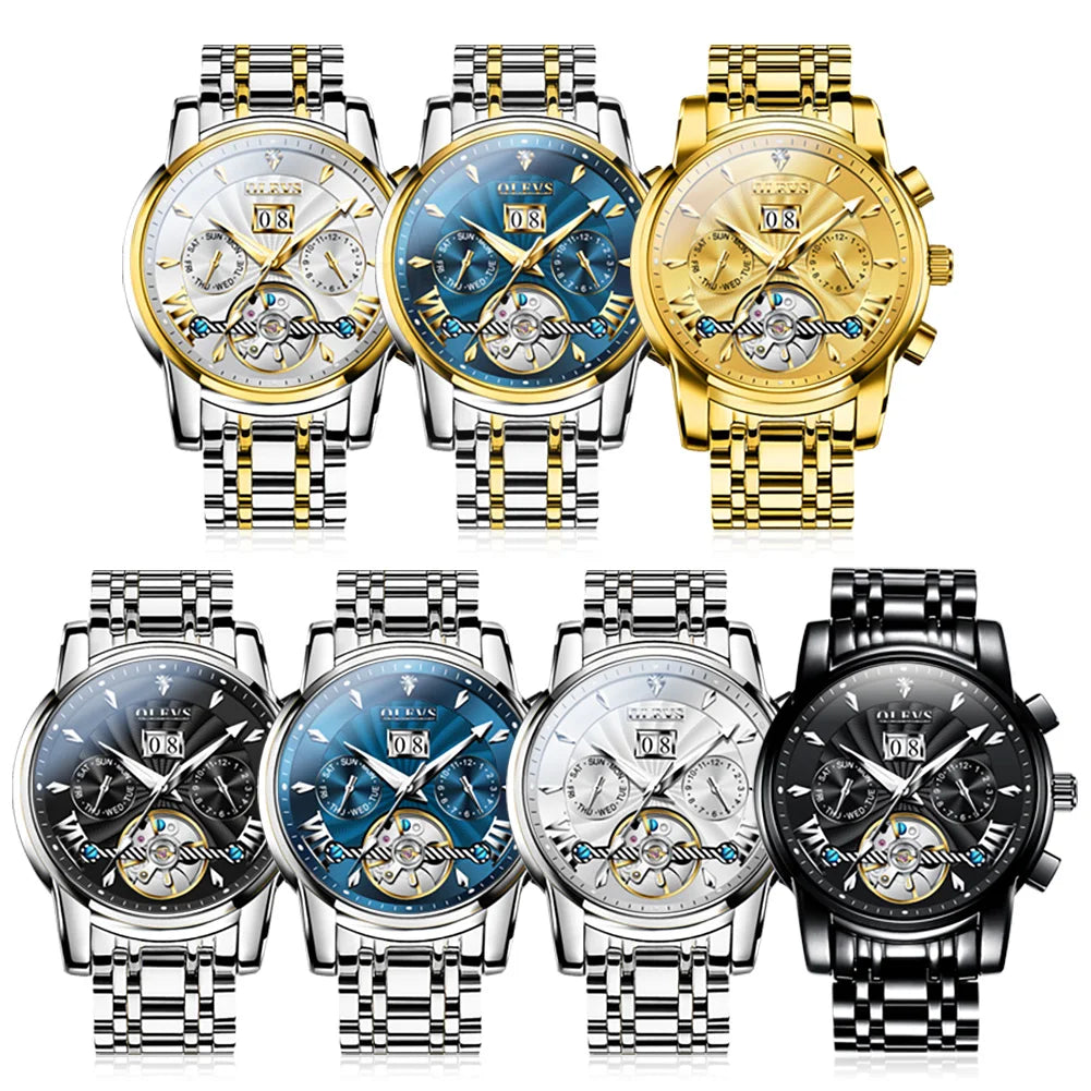 Automatische Mechanische Herenhorloge met Luminous Functie en Waterdicht Ontwerp - Elegant Staal Design 5