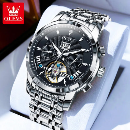 Automatische Mechanische Herenhorloge met Luminous Functie en Waterdicht Ontwerp - Elegant Staal Design 7