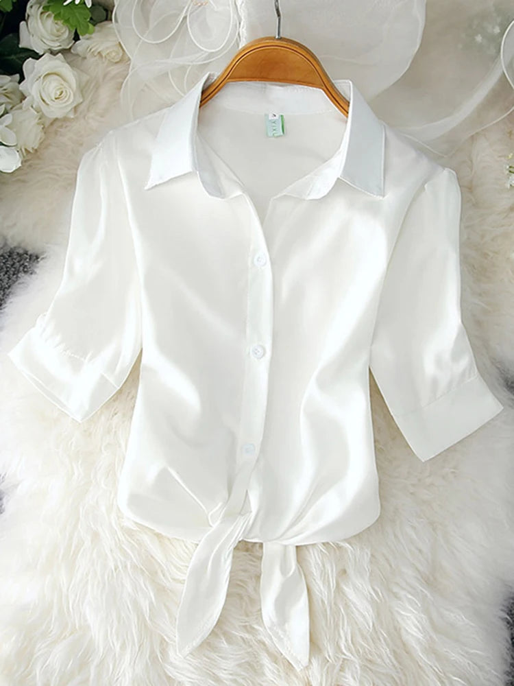 Dames Blouse van Lichtgewicht Chiffon met Korte Mouwen – Casual Zomer Top voor Comfort en Stijl 11