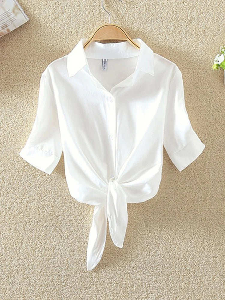 Dames Blouse van Lichtgewicht Chiffon met Korte Mouwen – Casual Zomer Top voor Comfort en Stijl 3