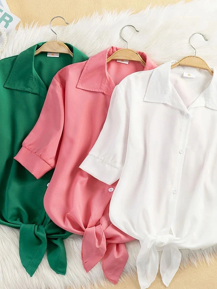 Dames Blouse van Lichtgewicht Chiffon met Korte Mouwen – Casual Zomer Top voor Comfort en Stijl 5