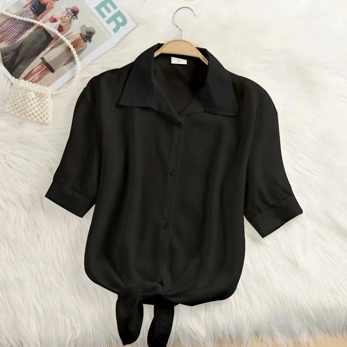 Dames Blouse van Lichtgewicht Chiffon met Korte Mouwen – Casual Zomer Top voor Comfort en Stijl 7