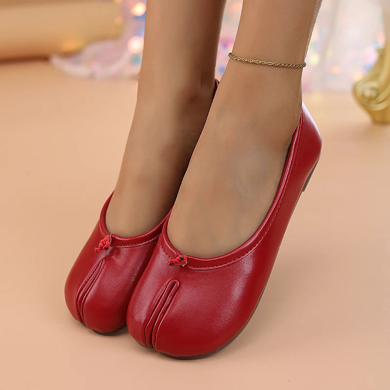 Dames Loafers van Leer met Tussentoe Separator – Comfortabele en Ademende Zwarte Loafers Dames 5