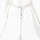 Dames Riem met Hoge Taille en Metalen Ketting, Glamoureuze Franje en Kristallen Accenten 4