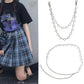 Dames Riem met Hoge Taille en Metalen Ketting, Glamoureuze Franje en Kristallen Accenten 5