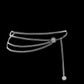 Dames Riem met Hoge Taille en Metalen Ketting, Glamoureuze Franje en Kristallen Accenten 8