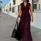 Dames Rokset met V-Hals en Hoge Taille – Gebreid Slim Fit Mouwloos Vest en Lange Rok 2