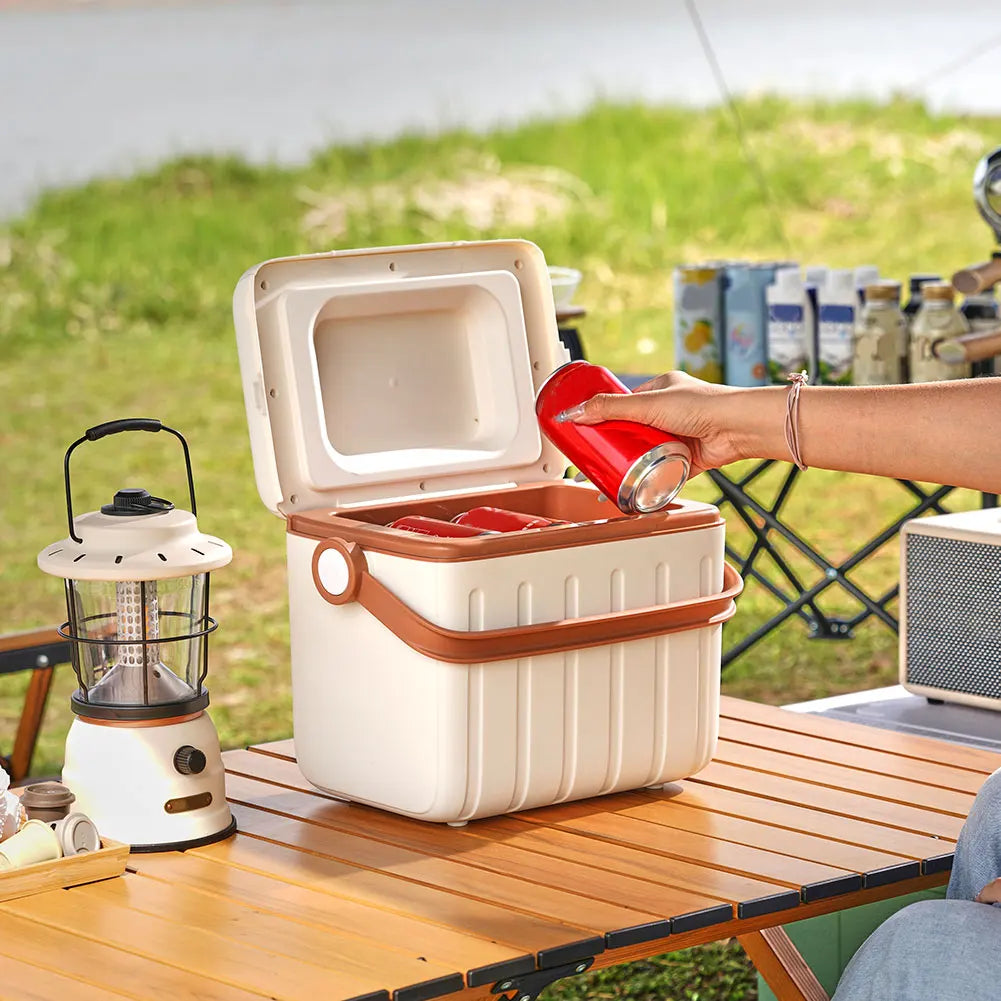 Draagbare 6L Compressor Koelbox - Elektrische Camping Koelkast met 12V Aansluiting en Langdurige Isolatie tot -18°C
