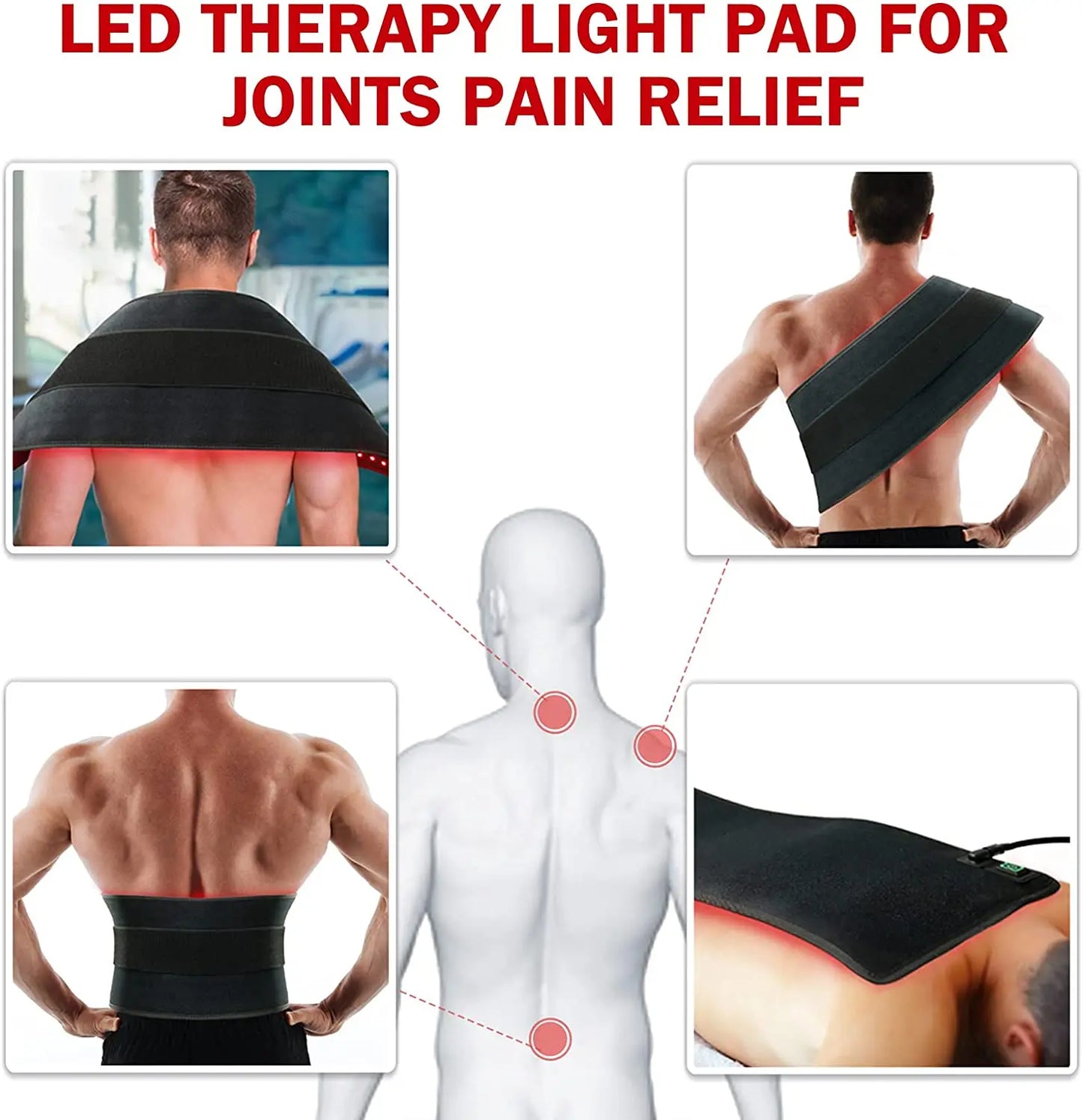 RedHeal Pro Therapy - Premium Roodlichttherapie Band | 80x30cm | 660nm+850nm | verlichting & Herstel