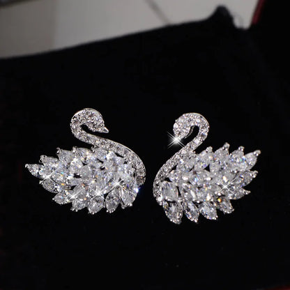 Elegante Statement Oorbellen Dames met Strass - Uniek Dierlijk Ontwerp en Lichtgewicht Sieraden 0