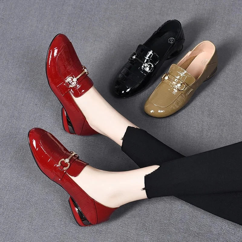 Dames Antislip Leren Loafers - Treny en betrouwbaar!