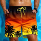 Heren Zwemshort met 3D Palmprint – Ademend en Comfortabel voor Zomeractiviteiten, Losse Pasvorm, Ideaal voor Strand en Zwemmen