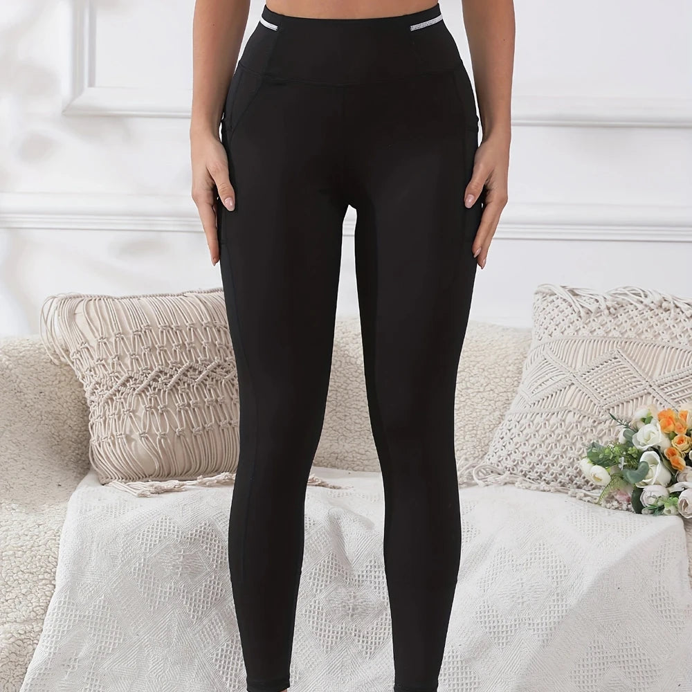 Hoge Taille Sportlegging Dames van Sneldrogend Materiaal – Comfortabele Zwarte Sportleggings voor Yoga en Hardlopen