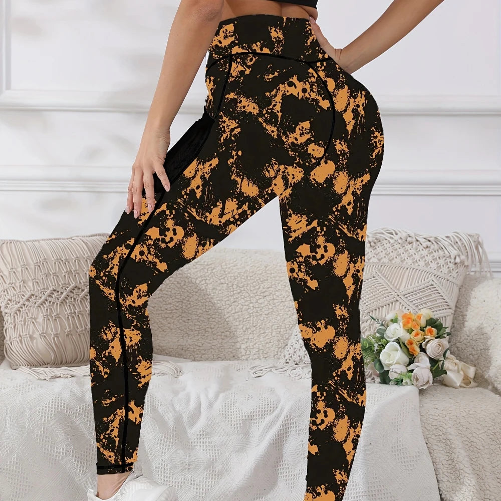 Hoge Taille Yoga Legging Dames Zakken | Tie Dye | Sneldrogend en stretchy