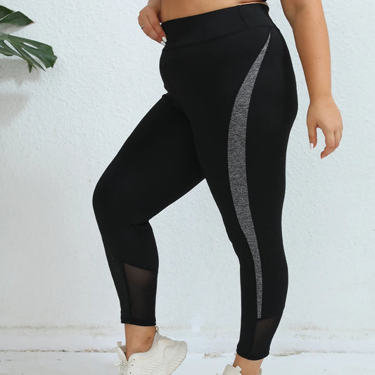 FlexFit Curve - Plus Size Yoga Broek Dames | Hoge Taille | Mesh|