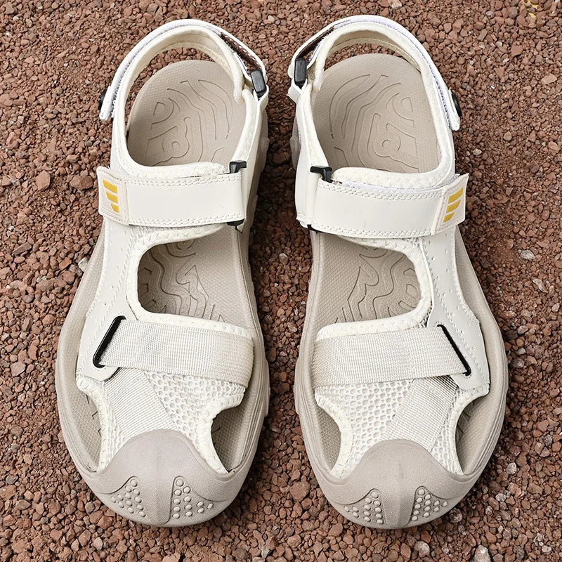 Variant image for Luxe Leren Zomer Sandalen Dames met Antislip Zool - Comfortabele Platte Zolen voor Casual Gebruik-1