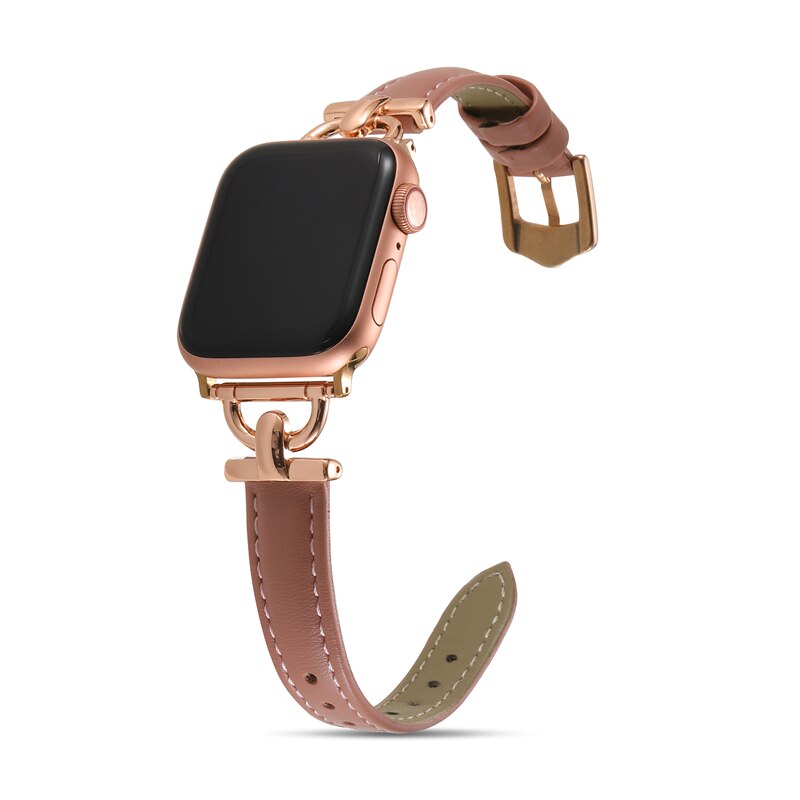 Slanke Leren Apple Watch-band