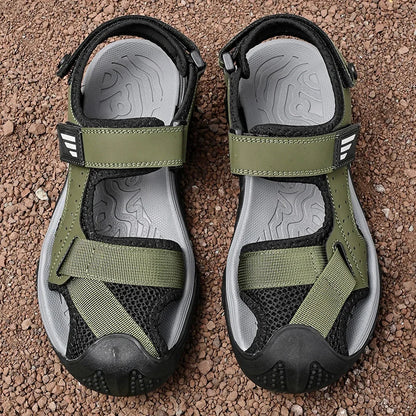 Variant image for Luxe Leren Zomer Sandalen Dames met Antislip Zool - Comfortabele Platte Zolen voor Casual Gebruik-5