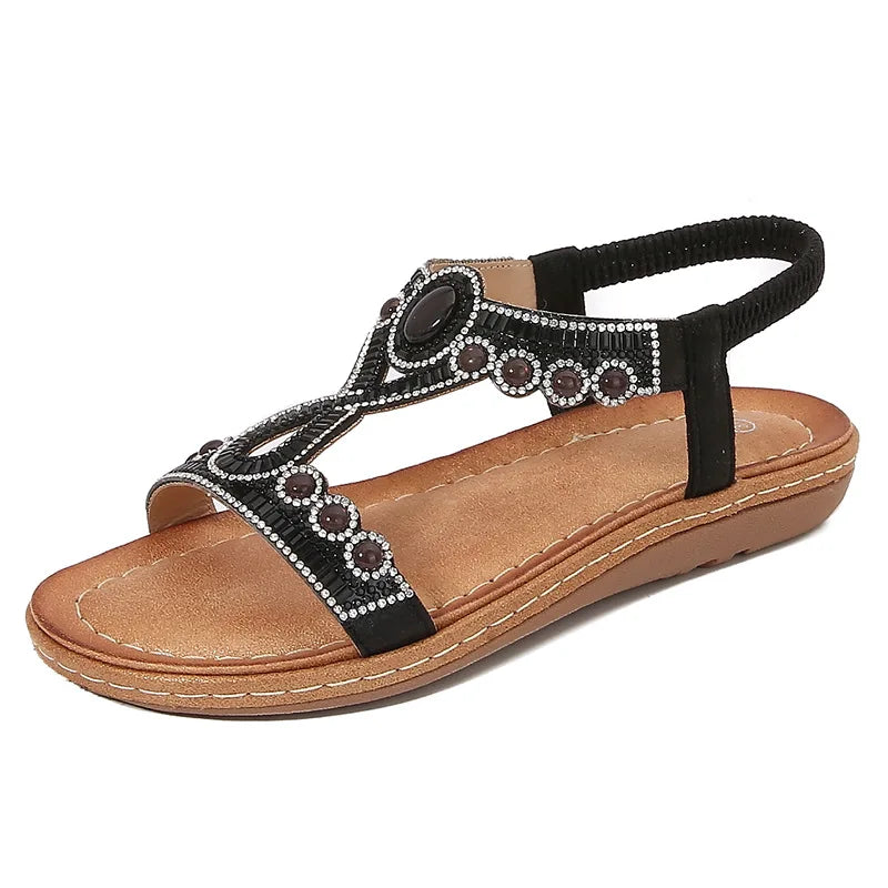 Variant image for Elegante Dames Sandalen met Strass en Glitter – Zwart, Zilver of Goud voor Zomeruitjes-46