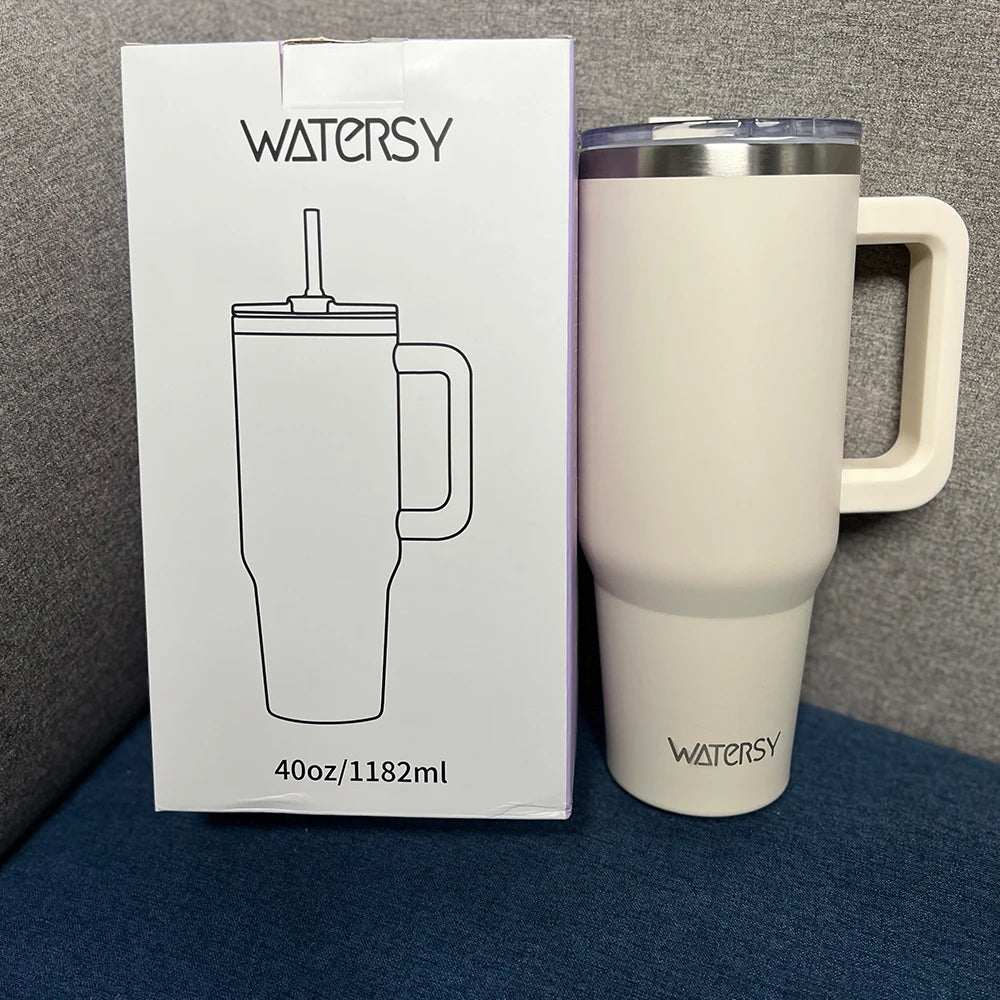 Variant image for Geïsoleerde Roestvrijstalen Mok met Handgreep - 40 oz Tumbler voor Koffie en Thee - Lekbestendig en Duurzaam-4