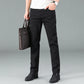 Trendy Zwarte Heren Jeans - Comfortabele Elastische Straight Fit Spijkerbroek voor Casual en Zakelijke Gelegenheden-2