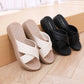 Dames Sandalen met Hak van Leer – Open Teen Wedge Sandalen met 3,5 cm Hak voor Zomer Casual Stijl-1
