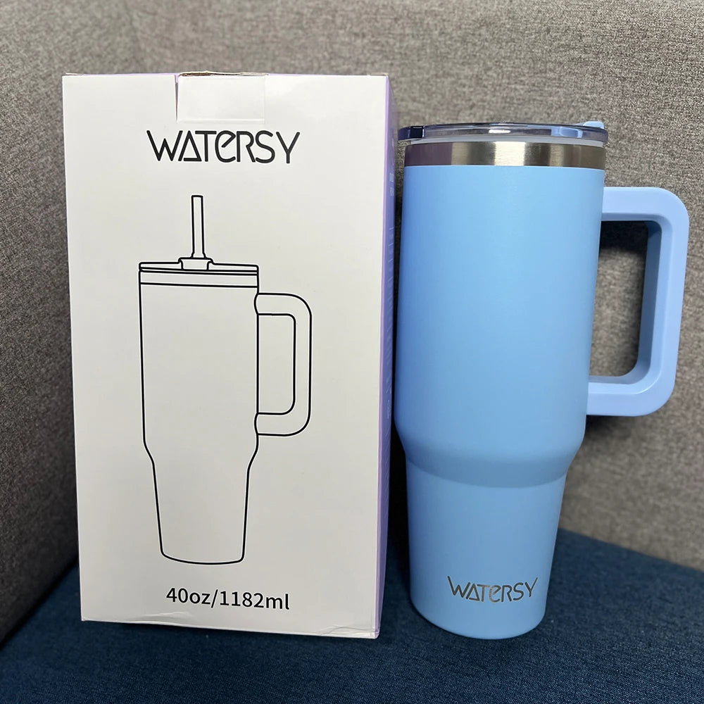 Variant image for Geïsoleerde Roestvrijstalen Mok met Handgreep - 40 oz Tumbler voor Koffie en Thee - Lekbestendig en Duurzaam-2