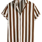 Variant image for Gestreept Herenhemd met Korte Mouwen – Casual Shirt in Groot Formaat van Zachte Rekbare Stof-17
