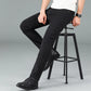 Trendy Zwarte Heren Jeans - Comfortabele Elastische Straight Fit Spijkerbroek voor Casual en Zakelijke Gelegenheden-3